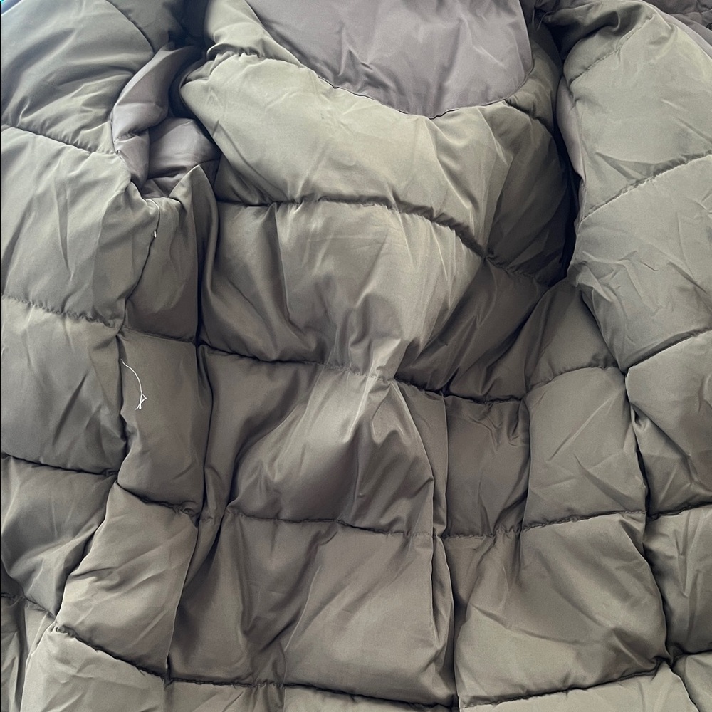 Topshop Olive Fur-Trimmed Puffer Jacket - Picture 11 of 17